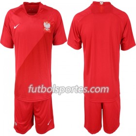 Camisetas Polonia Niño Segunda Equipacion Mundial 2018